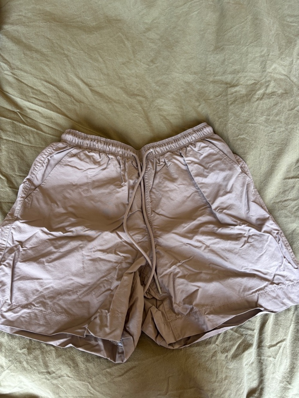 Tan nylon shorts
